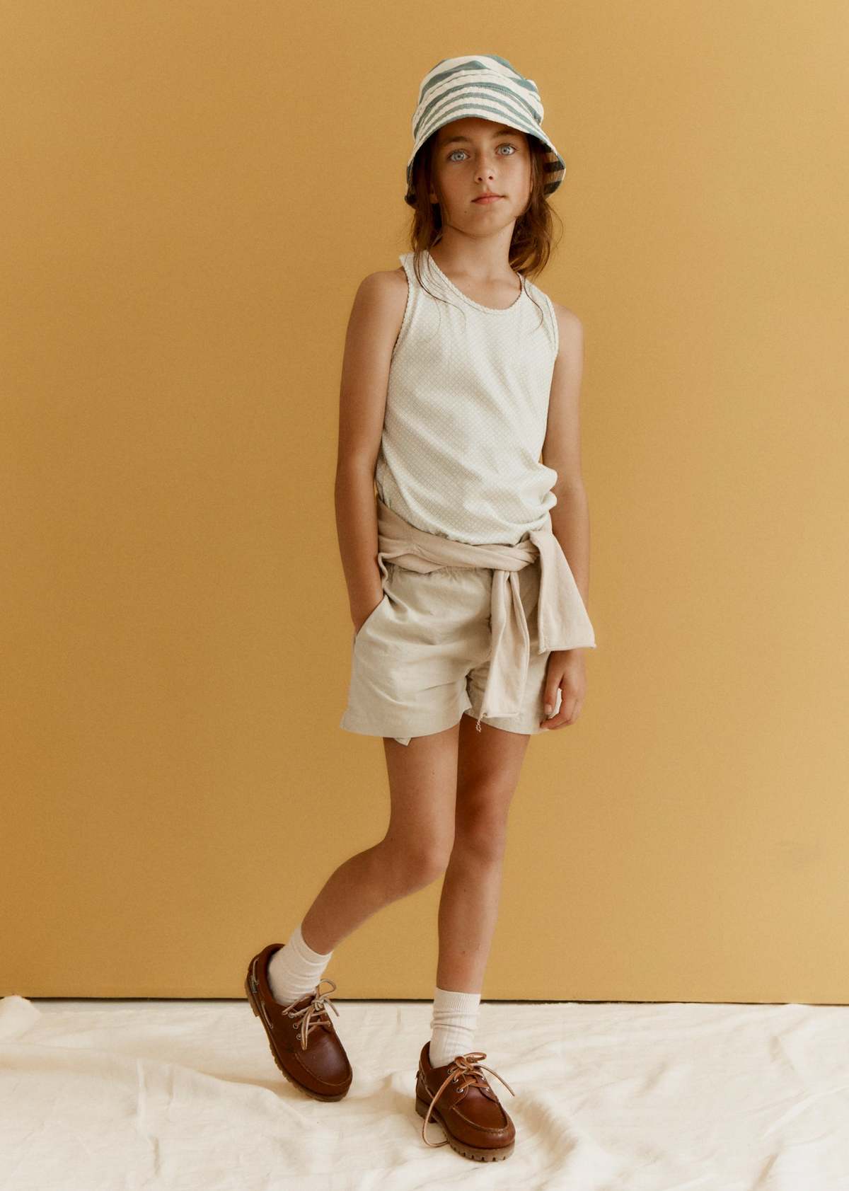KIDS Caramel Cassia Children's Vest Top Ditsy Geo Print - Image 3 of 3