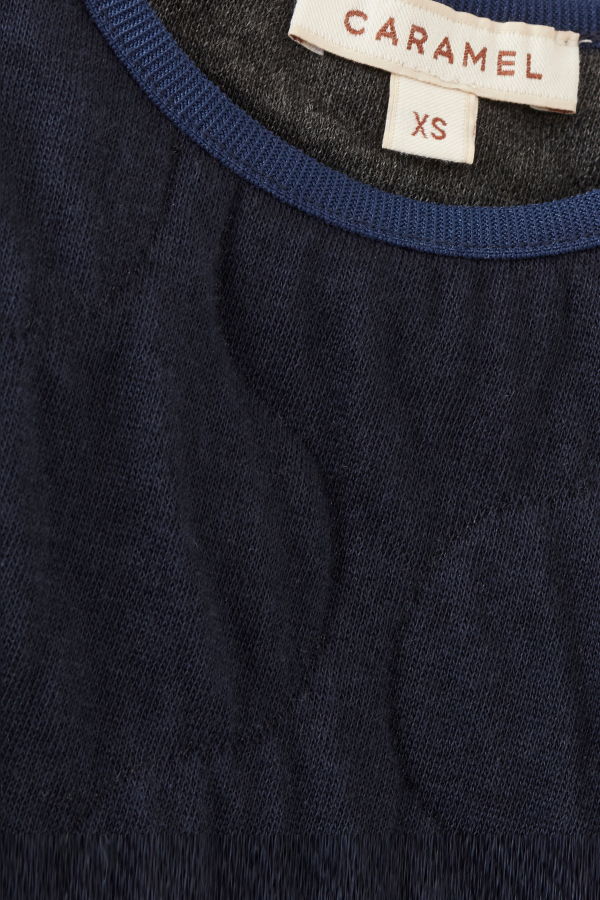 Caramel Crabapple Cotton Baby Set - Navy
