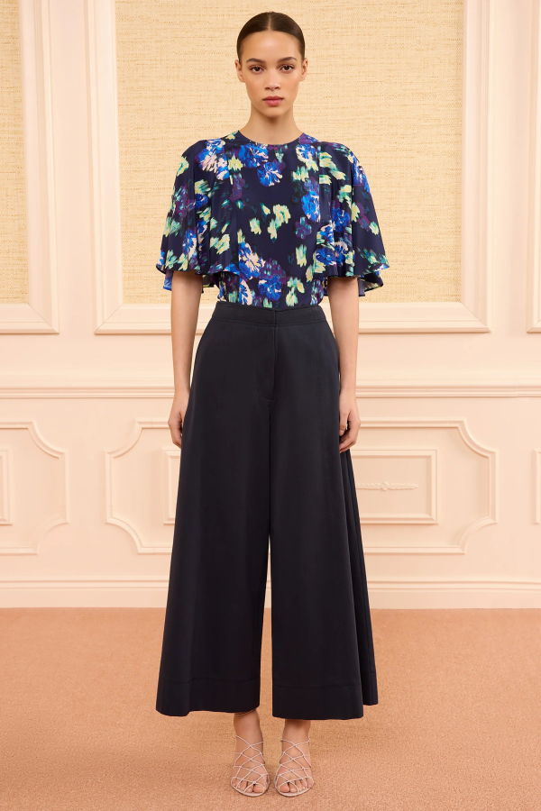 Ulla Johnson Sascha Cropped Trouser - Marine