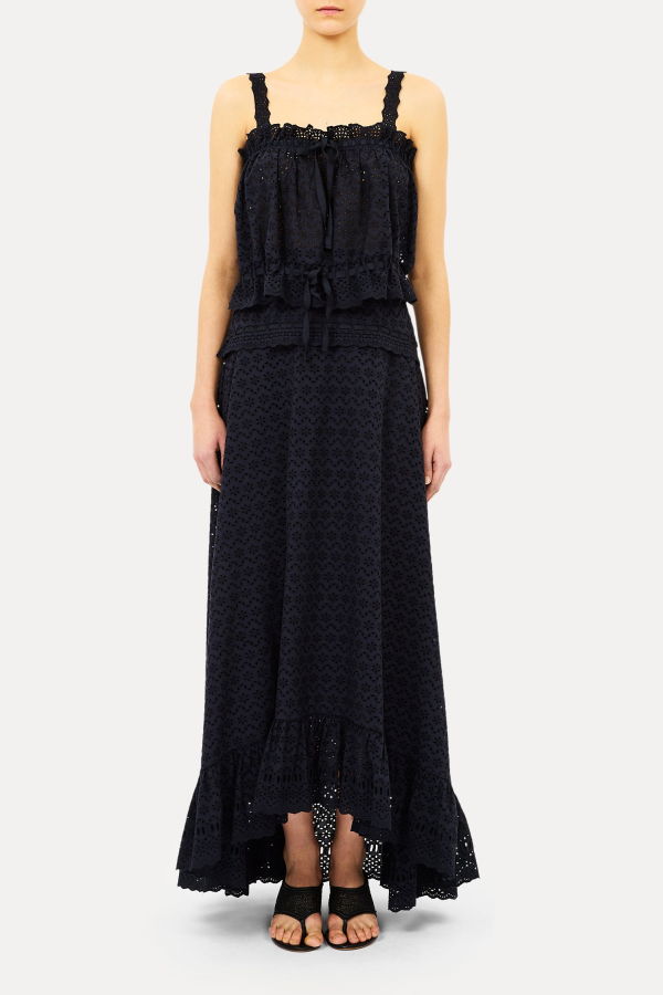 Ulla Johnson Violetta Cotton Skirt - Midnight