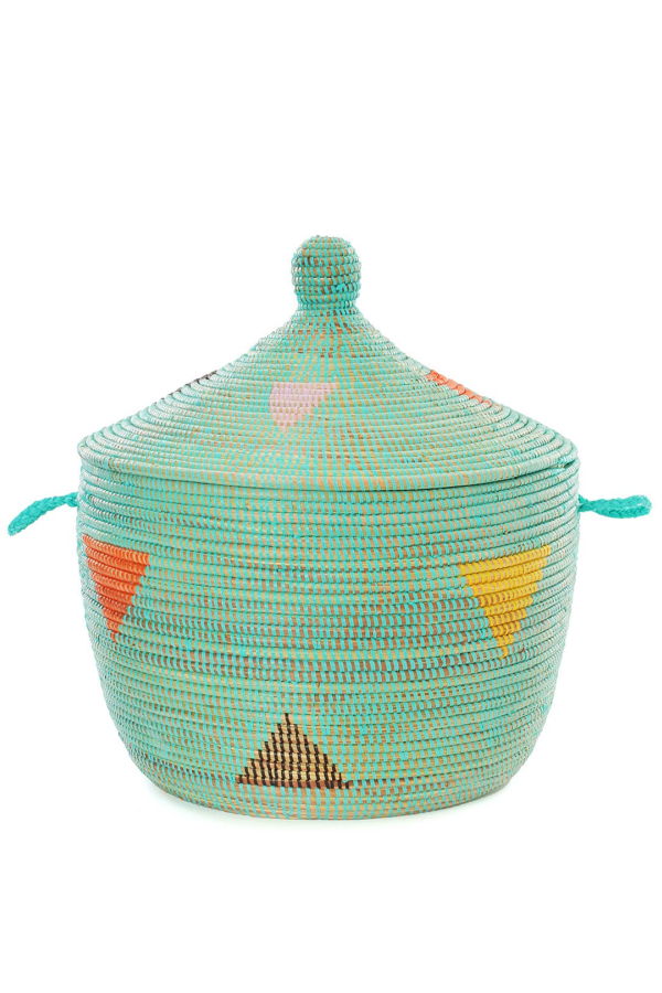 African Modern Teranga Triangles Basket