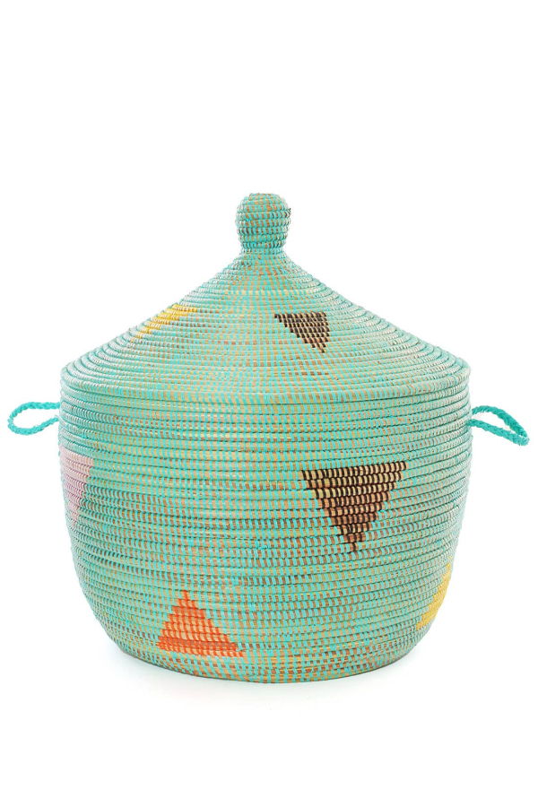 African Modern Teranga Triangles Basket