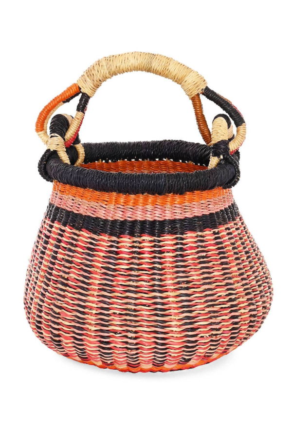 African Modern Assorted Petite Ghanaian Kettle Basket