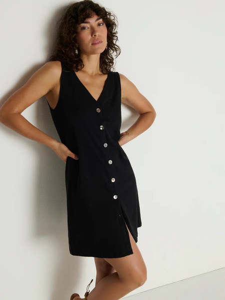 AMOMENTO Taffeta Mini Dress - Black | Garmentory