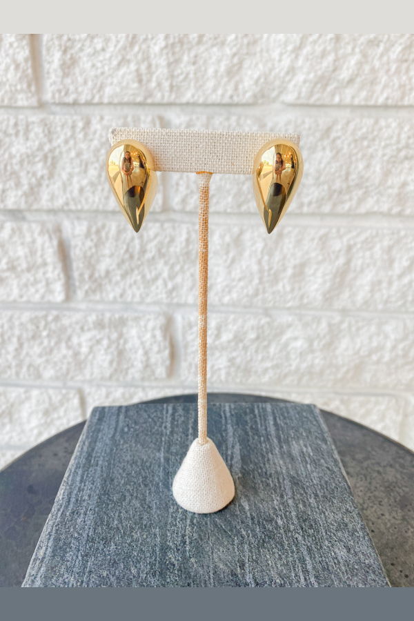 Jenny Bird Art Heart Puff Earrings - Gold