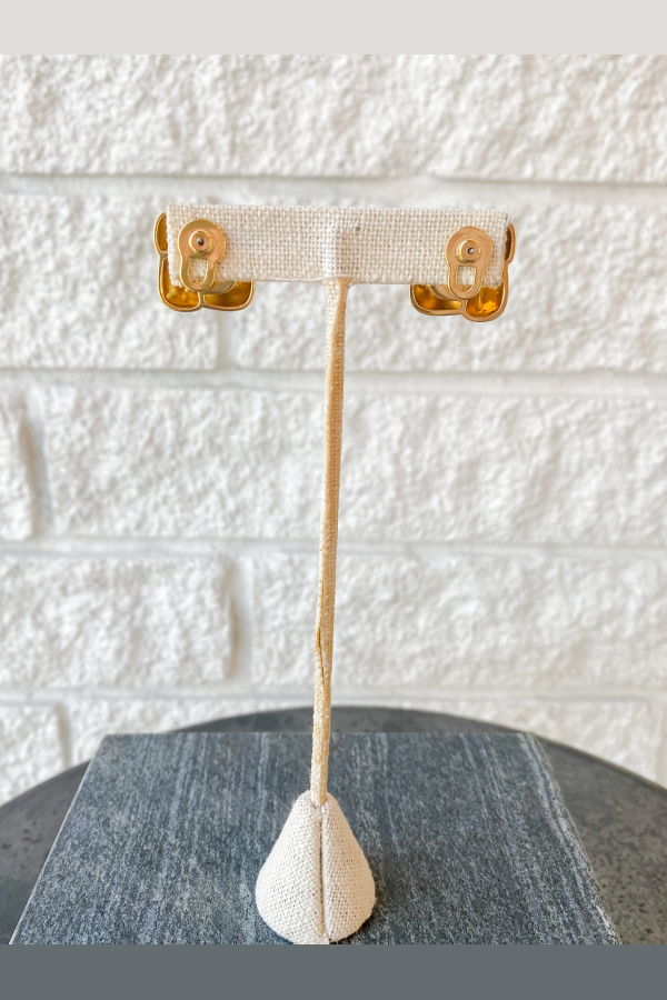 Jenny Bird Small Woven Square Earrings - Gold