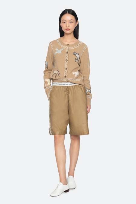 Auralee Summer Tropical Wool Shorts - Brown | Garmentory