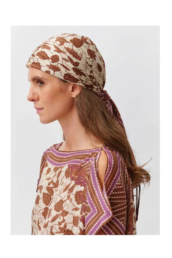 Diega Fareo Scarf - Kaki/Ecru