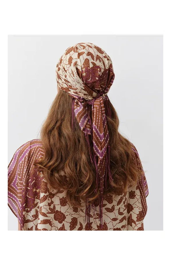 Diega Fareo Scarf - Kaki/Ecru