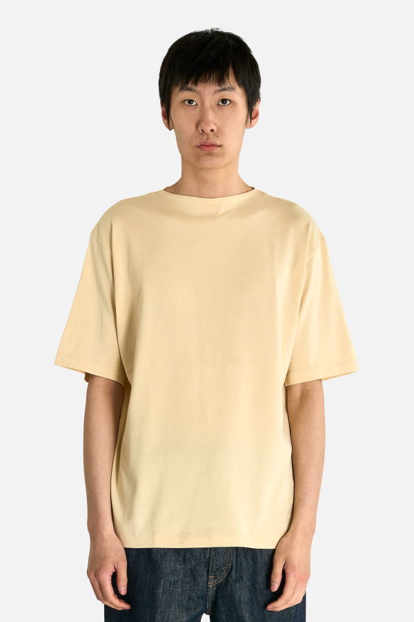 Auralee Luster Plaiting Boat Neck T-Shirt