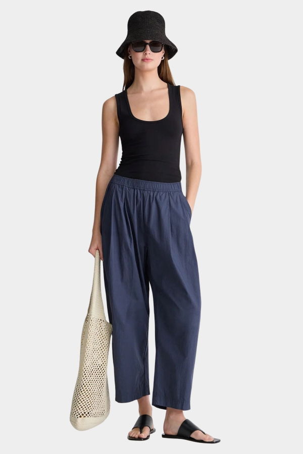 Apiece Apart Spa Pleat Pant - Navy