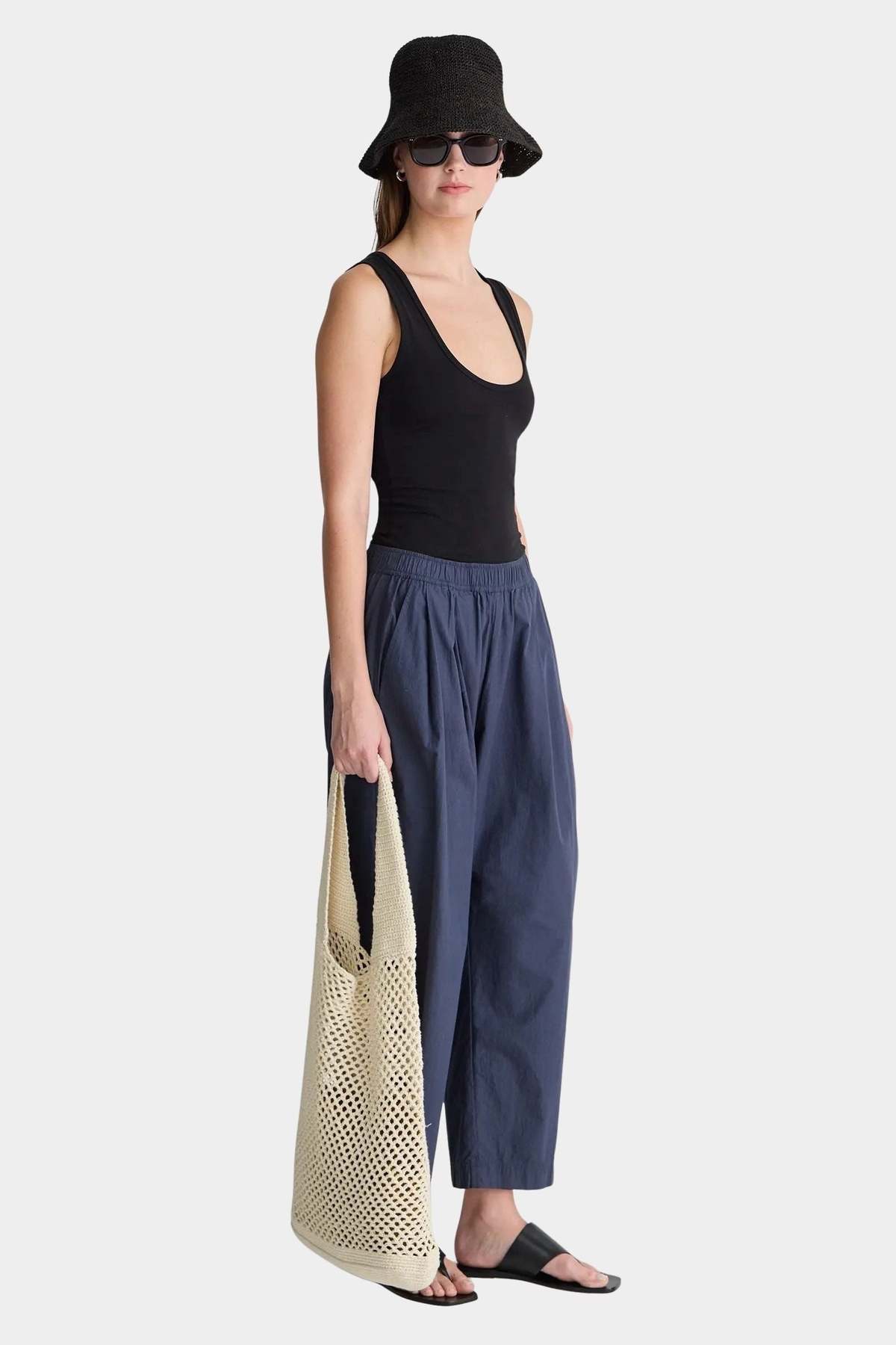 Apiece Apart Spa Pleat Pant - Navy - Image 2 of 4