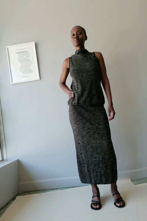 Lauren Manoogian Terra Shell Top - Black Marl