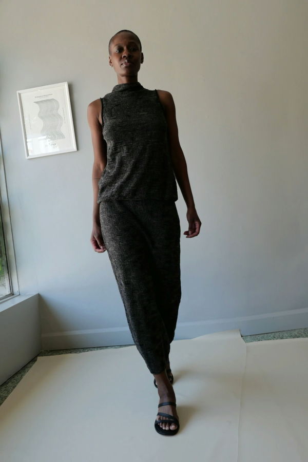 Lauren Manoogian Terra Shell Top - Black Marl