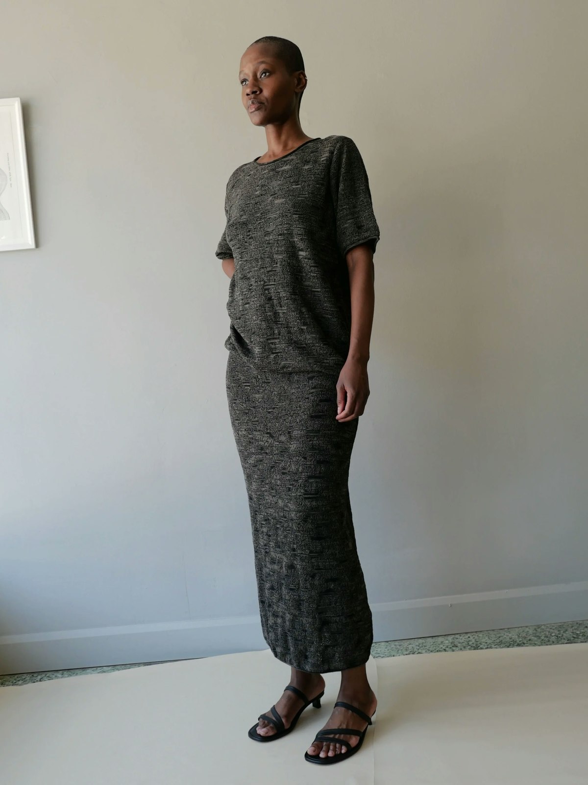 Lauren Manoogian Terra Skirt - Black Marl - Image 2 of 4