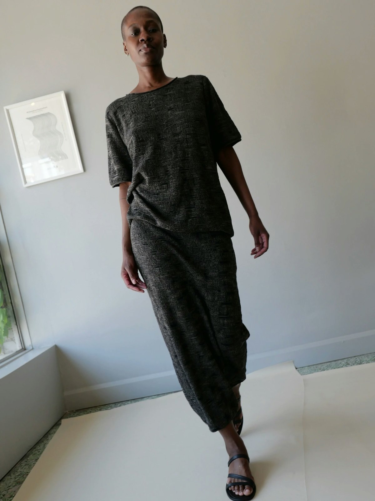 Lauren Manoogian Terra Skirt - Black Marl - Image 4 of 4