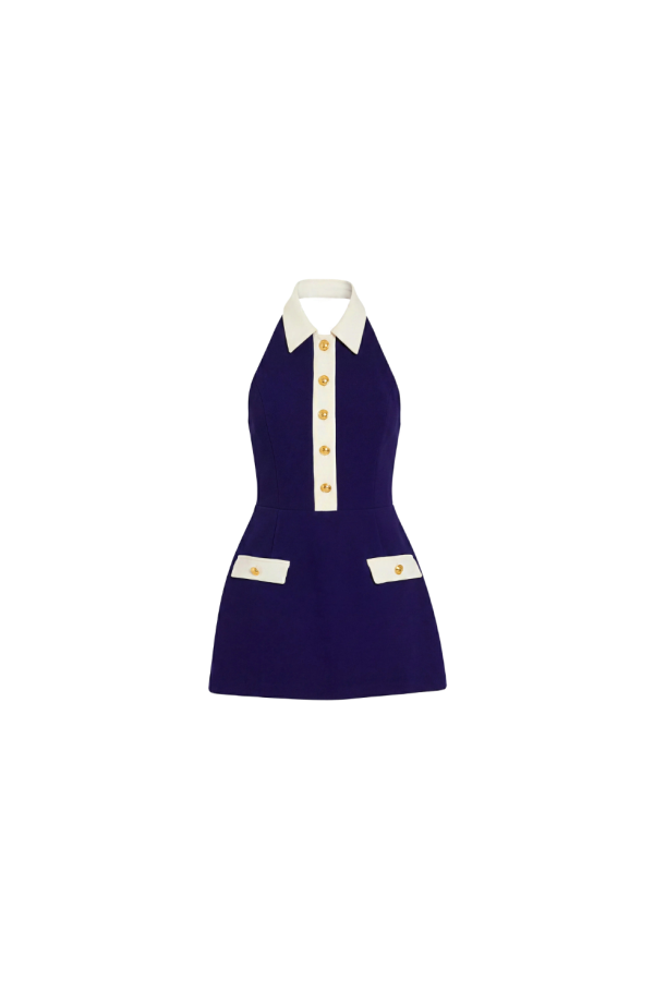 Amanda Uprichard Archer Romper - Navy / Ivory