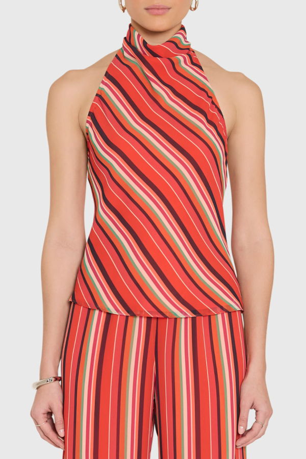 Amanda Uprichard Samba Top - Soleil Stripes