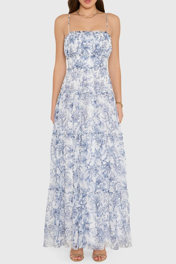 Amanda Uprichard Willow Maxi Dress - Deep Sea