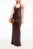 Staud Juanita Dress Dress - Brown - Thumbnail 5