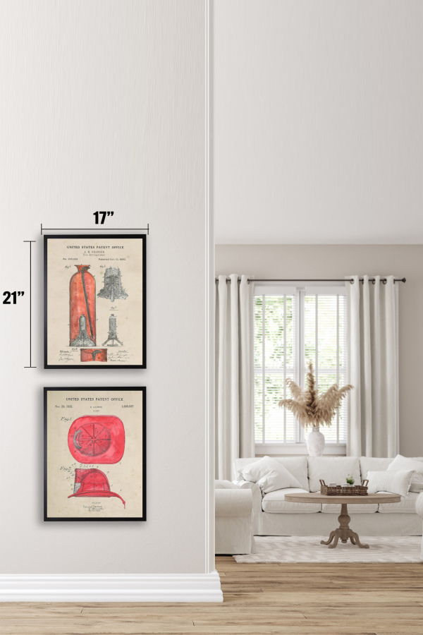 Antique Curiosities Fire Extinguisher Patent Framed Print