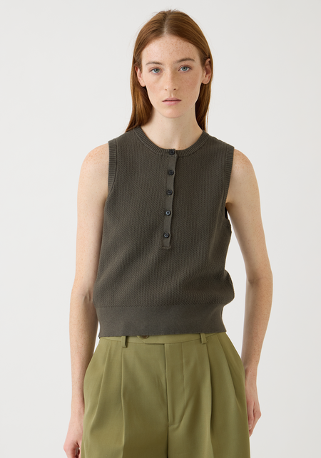 Ganni Cotton Rope Vest | Garmentory