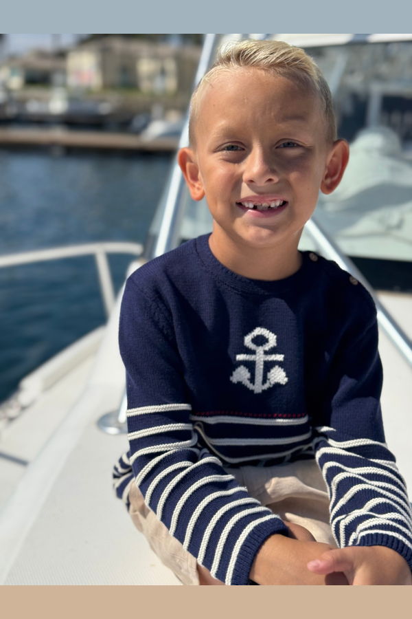 KIDS Me and Henry Anchor Sweater