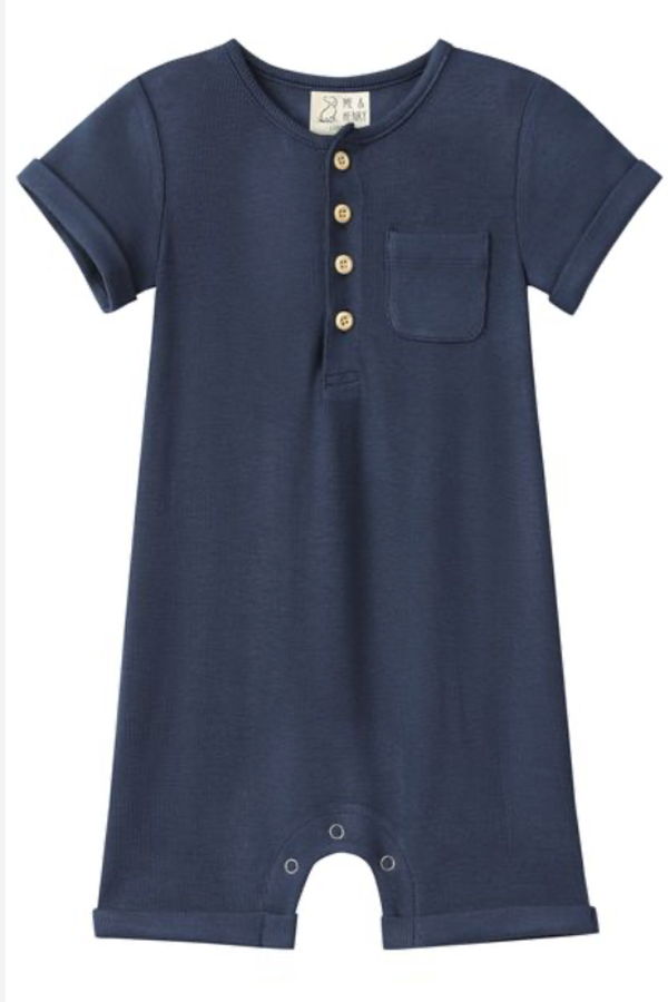 KIDS Me and Henry Camborne Henley Romper - Navy