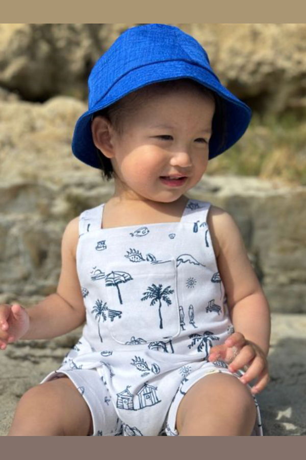 KIDS Me & Henry Dandy Beach Jersey Overalls