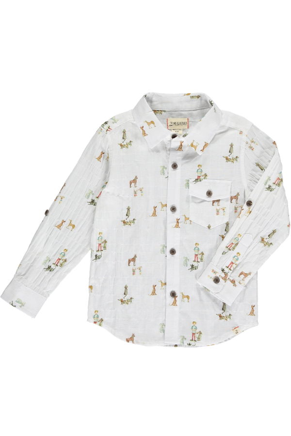 KIDS Me and Henry Henry All Over Print Graphic Shirt