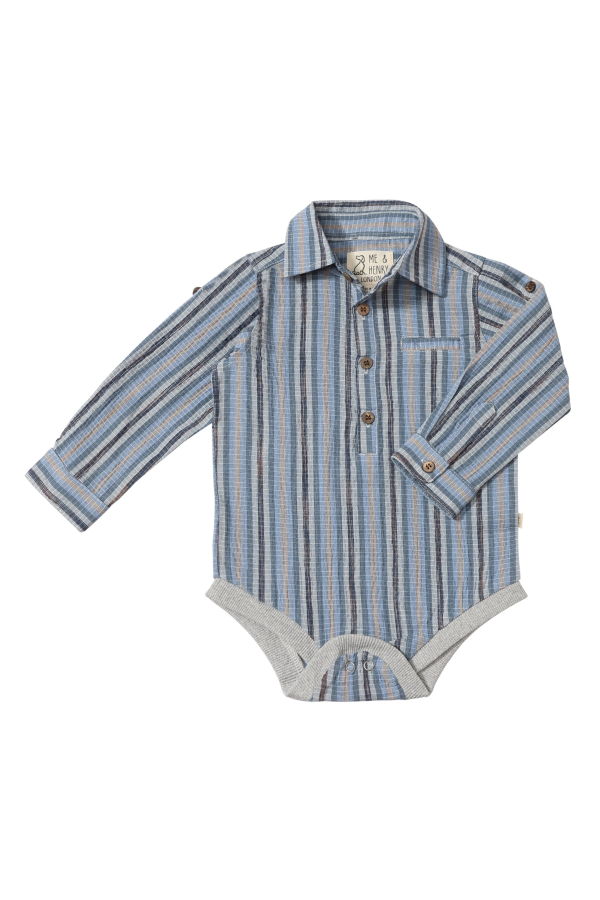 KIDS Me & Henry Jasper Multi Plaid Woven Onesie