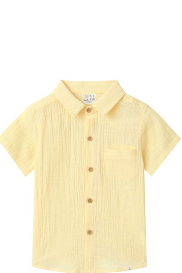 KIDS Me and Henry Newport Woven Shirt - Lemon