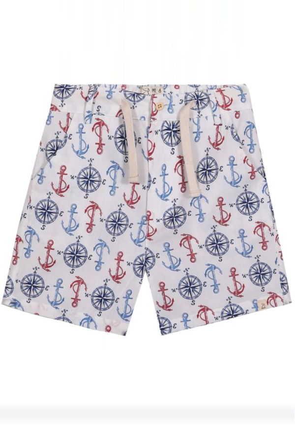 KIDS Me and Henry Mahalo Anchors Printed Woven Shorts