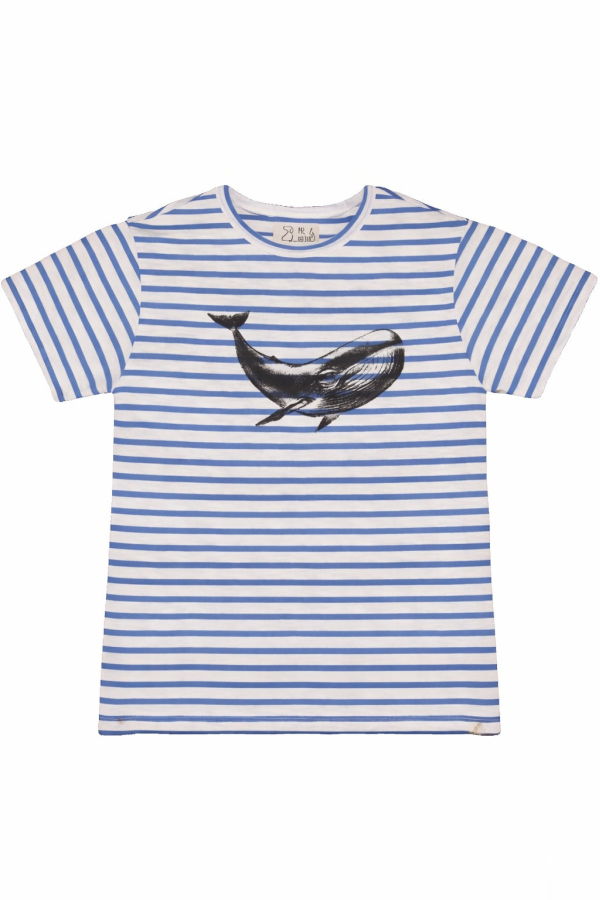 KIDS Me & Henry Newquay Blue Whale Printed Tee - Blue/White