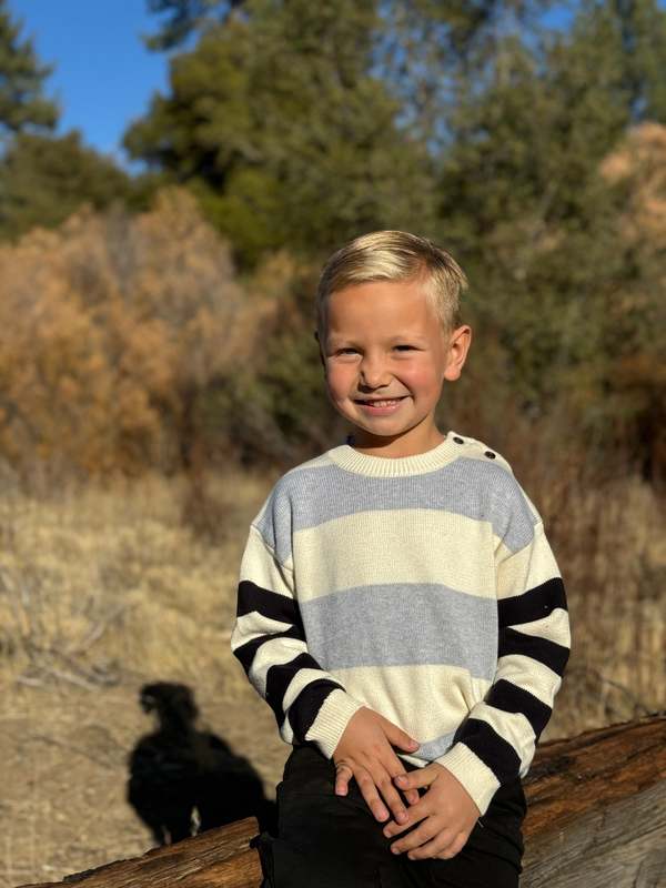 KIDS Me & Henry Ricardo Colour Block Arms Sweater
