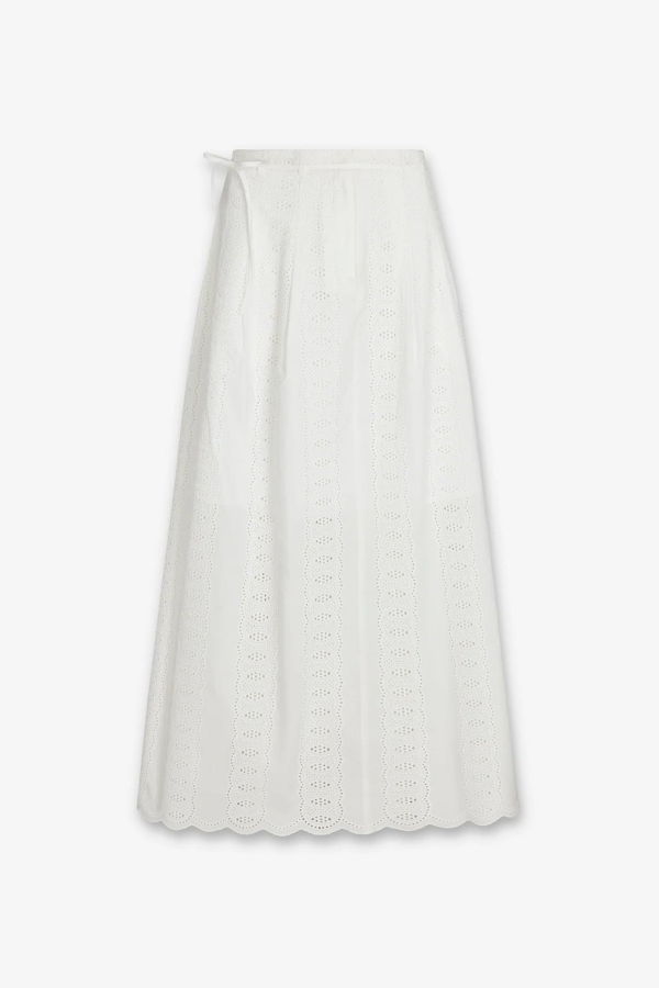 Hevron Amaris Skirt - White Eyelet