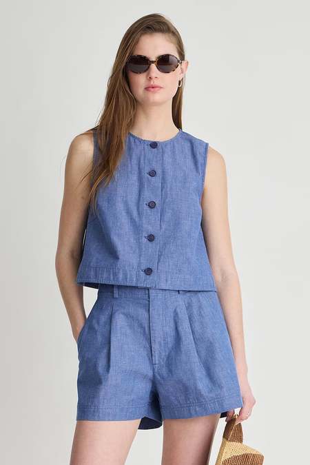 Evam Eva Washable Linen Camisole - Ivory | Garmentory
