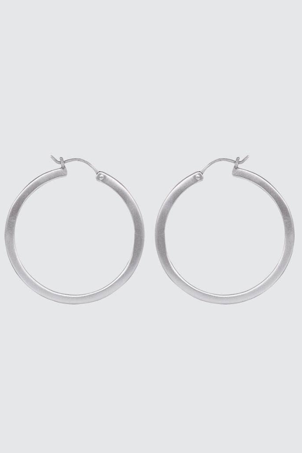 Jane Diaz Large Flat Hoop Earrings