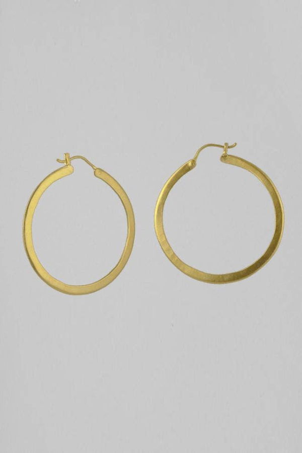 Jane Diaz Large Flat Hoop Earrings