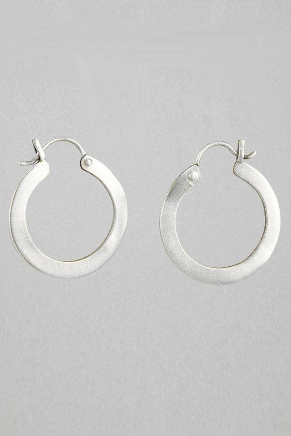Jane Diaz Satin Finish Hoop Earrings