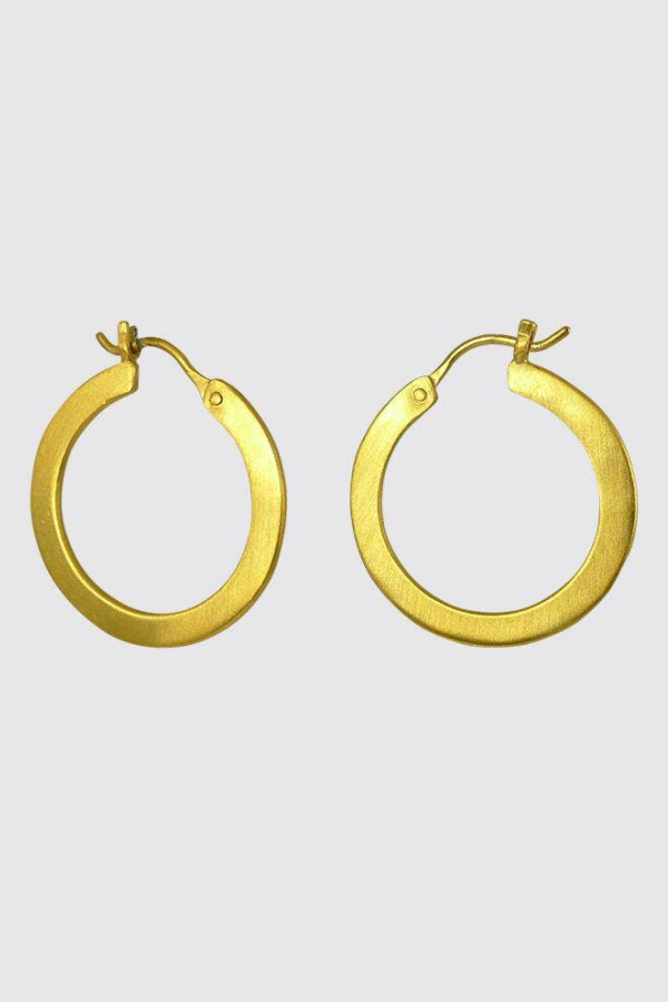 Jane Diaz Satin Finish Hoop Earrings
