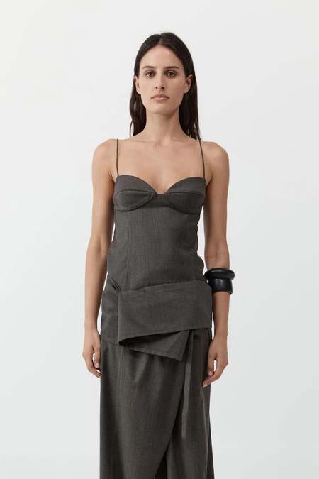 st agni silk drape dress St. Agni Plunge Drape Dress