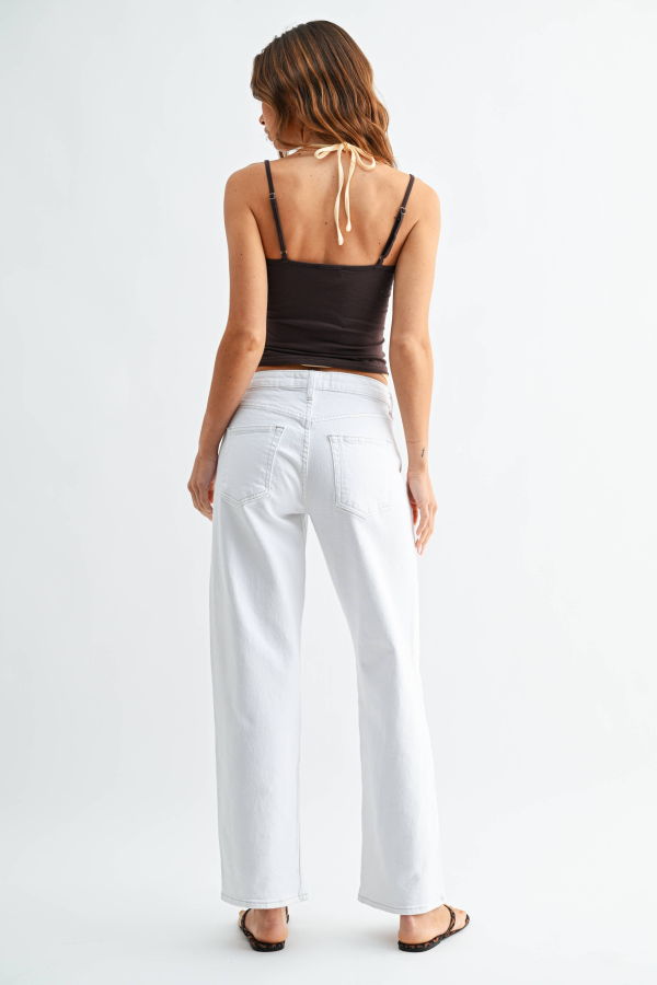 Just Black Denim White Selvedge Straight Leg Jeans