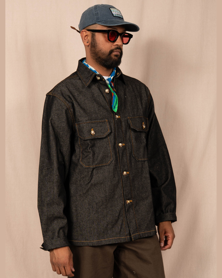 Kidill DESTROY PULLOVER DENIM SHIRTS - BLACK | Garmentory