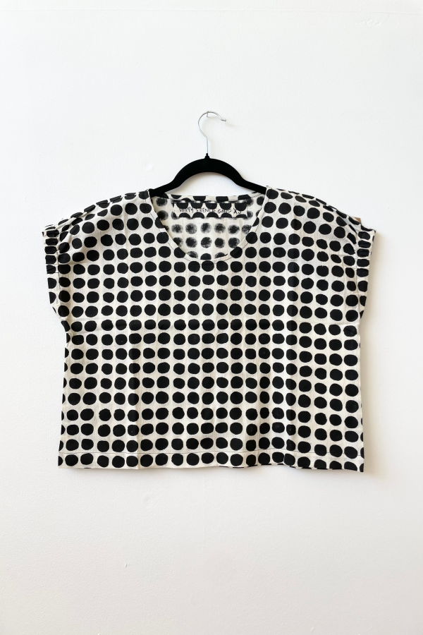 Happy French Gang Zelia Blouse - Big Dots Black