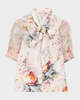 Alice + Olivia Brentley Tie Neck Puff Sleeve Blouse - Thumbnail 1