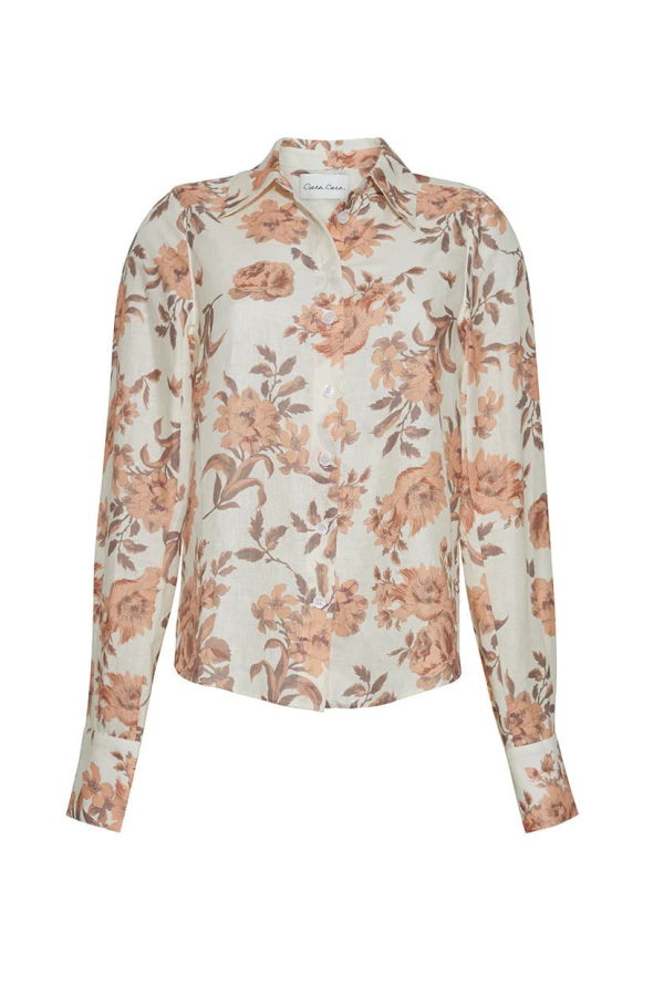 Cara Cara Perfect Shirt - Farfella Border Egret