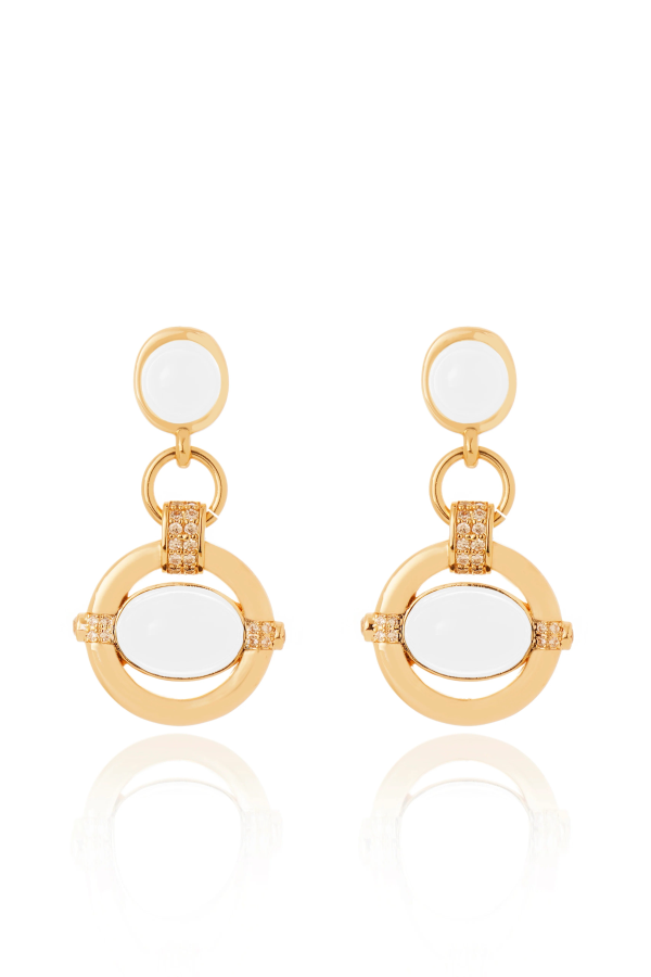 Cristina Sabatini Cerchio Di Lusso Earrings - White/Gold