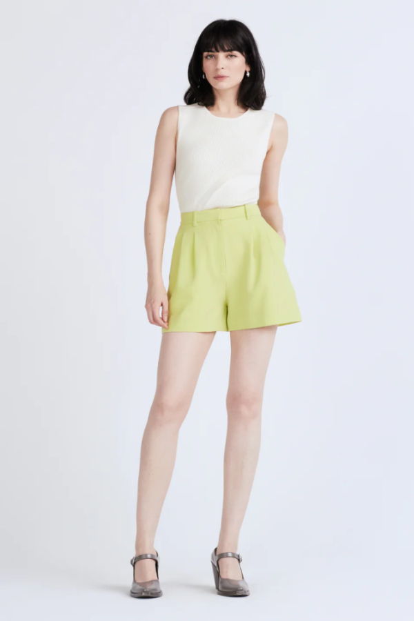 Derek Lam 10 Crosby Talulah Shorts - Celery