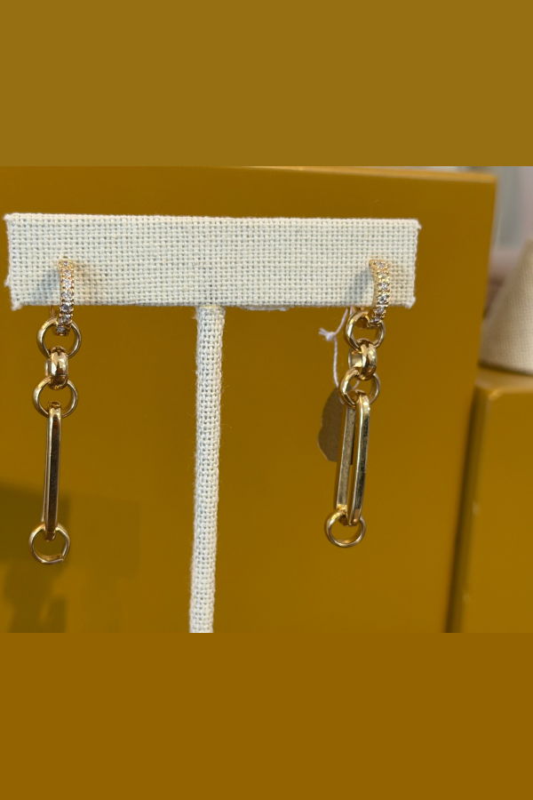 Lisa Smith Electra Earrings With Huggies - Gold